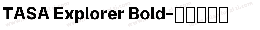 TASA Explorer Bold字体转换